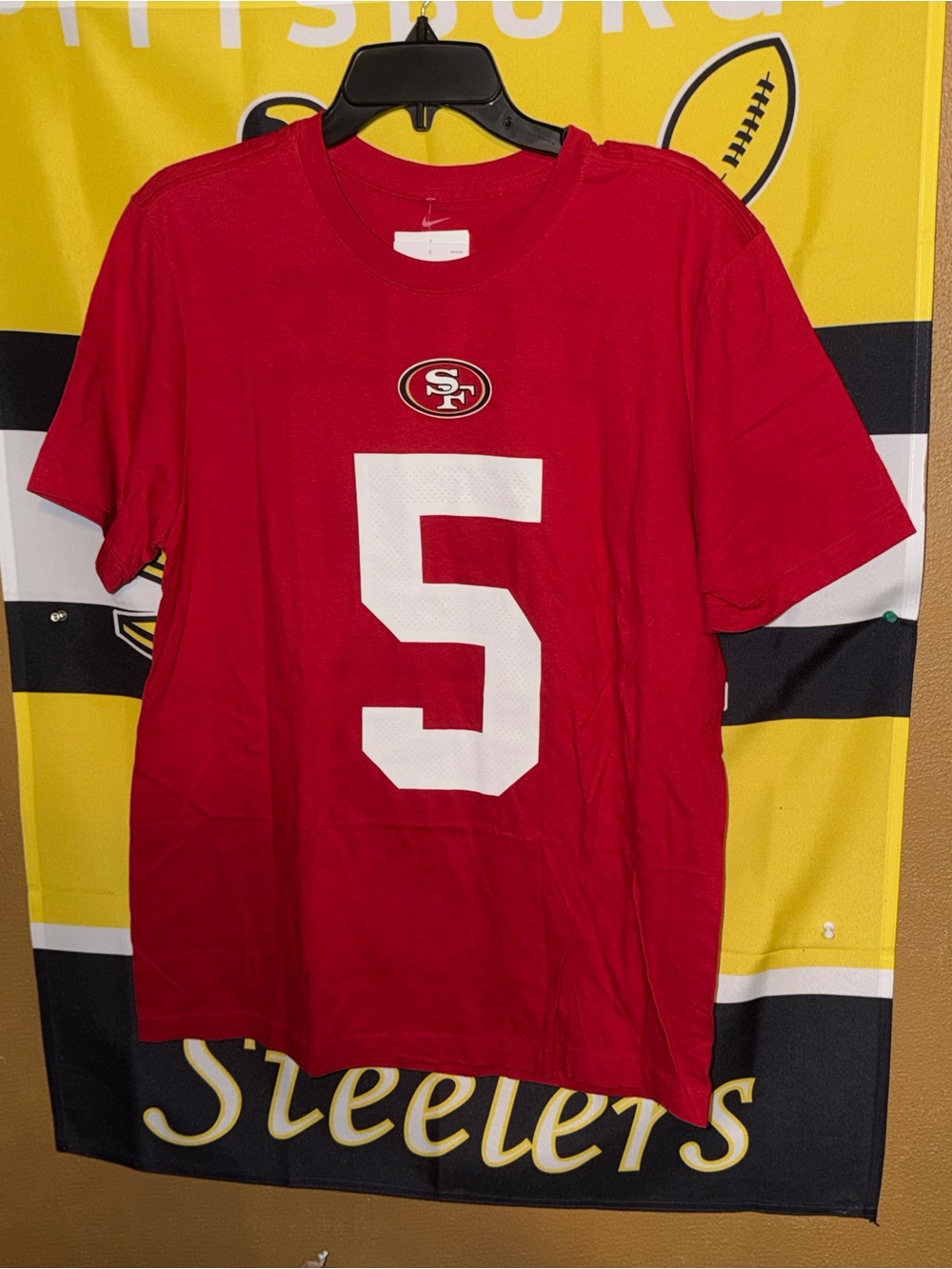 Nike NFL Football San Francisco 49ers Trey Lance Graphic T Shirt Men’s Size Med.
